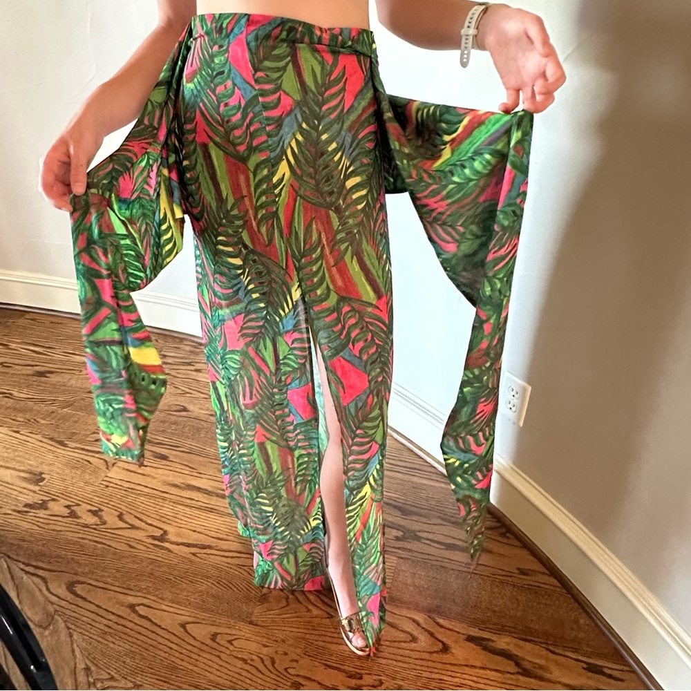 PatBO Electric Jungle Print Beach Skirt